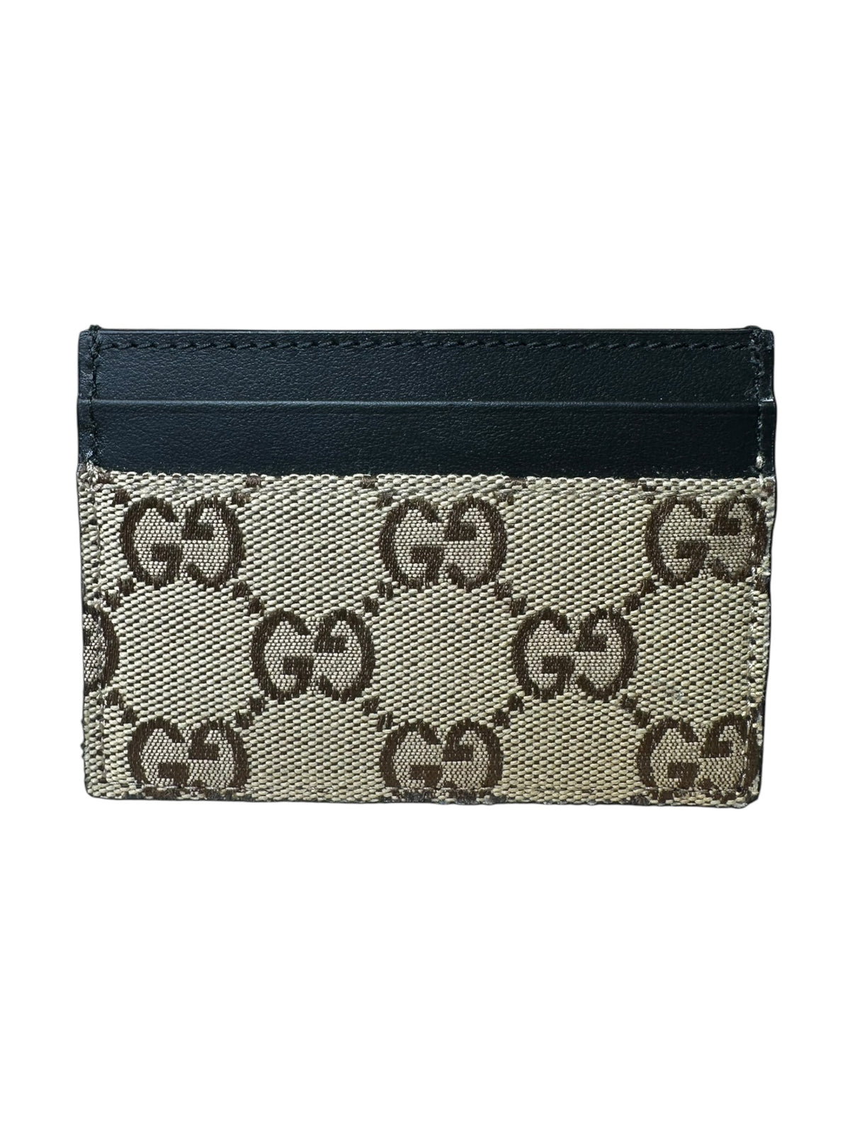 Gucci porta carte in tela e pelle