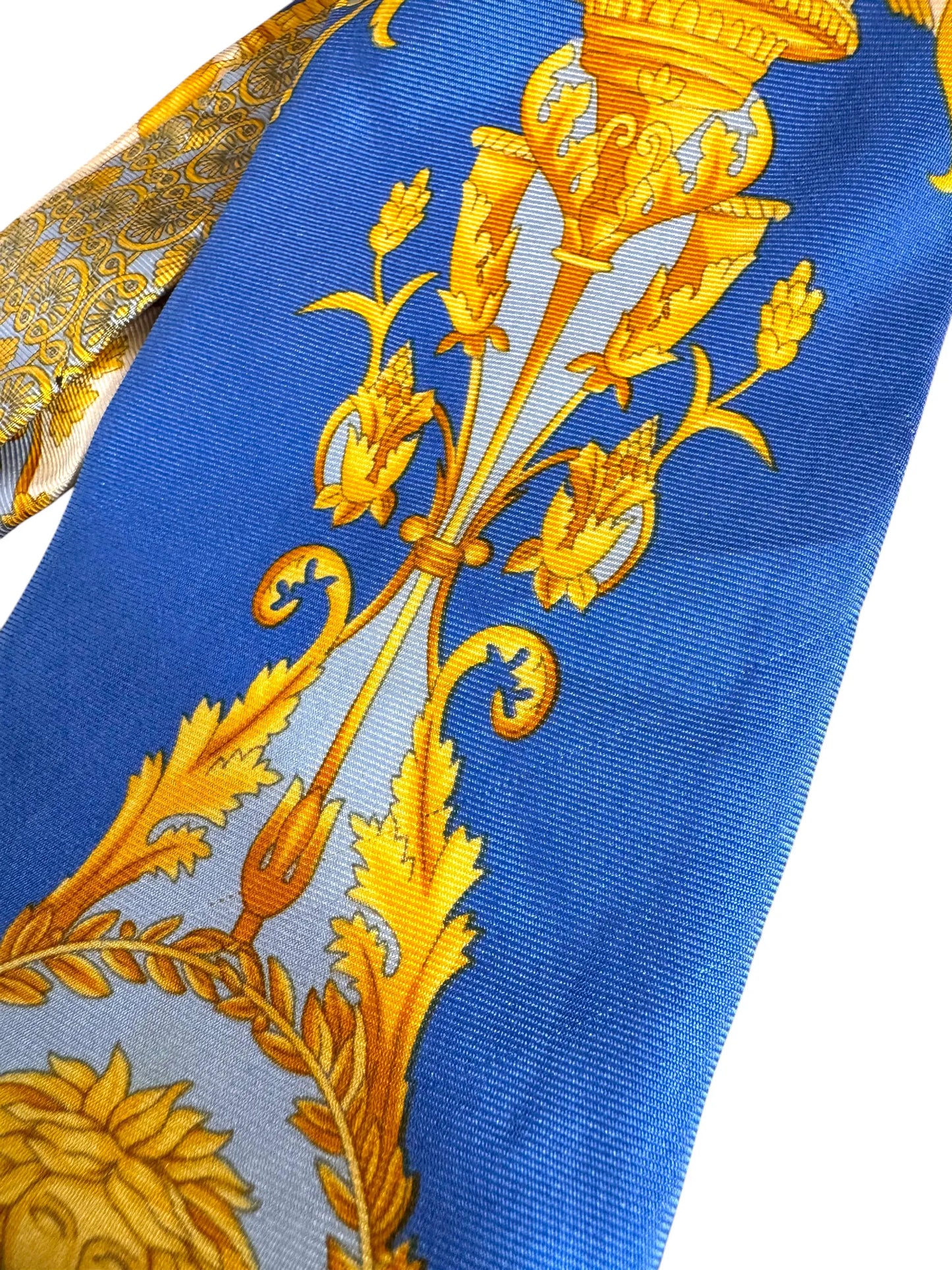 Versace Cravatta Medusa Baroque Blu Oro Made in Italy