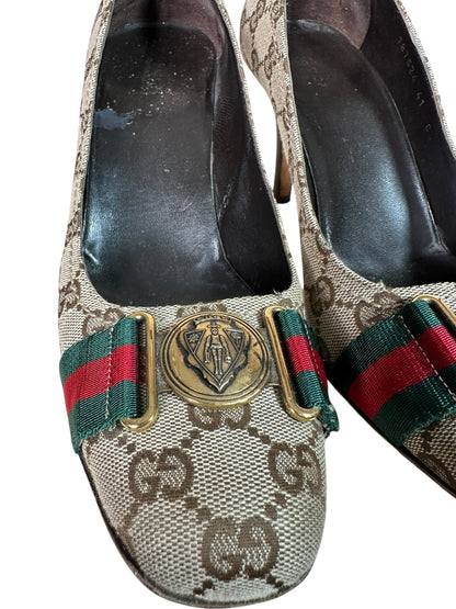Gucci decolletè vintage in tela GG (41)