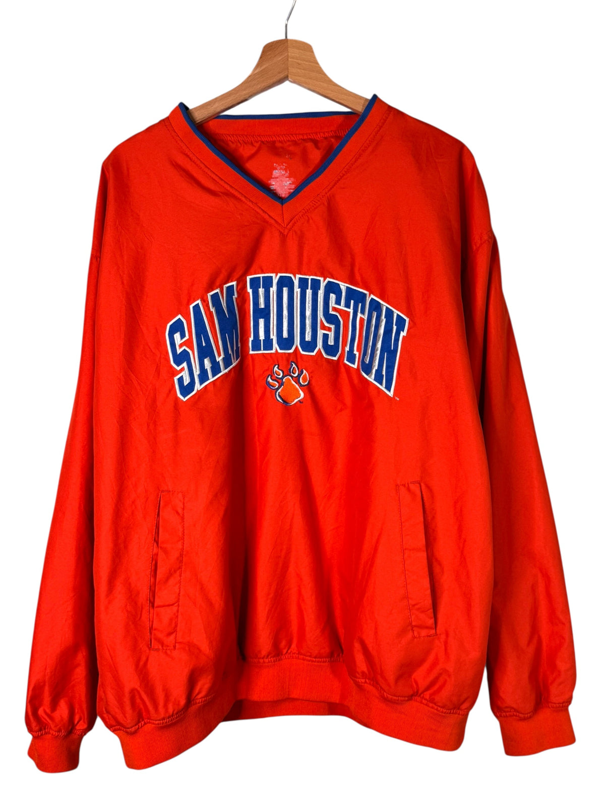 Felpa college Sam Houston rossa vintage XL XXL