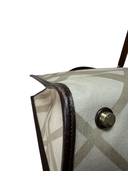 Burberry borsa vintage in tela e pelle