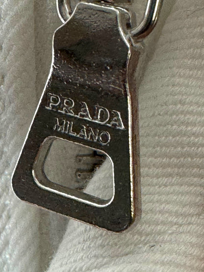 Prada pantaloni a zampa in jeans bianco