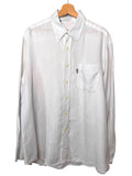 Camicia Barbour uomo XL in lino 100% bianca Made in Portugal