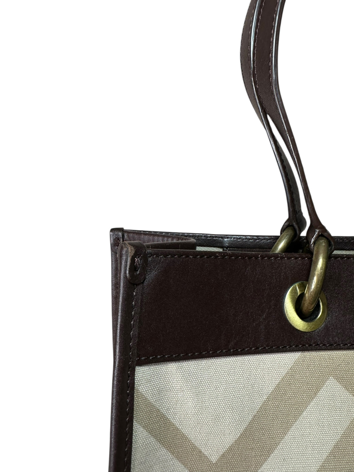 Burberry borsa vintage in tela e pelle — foto 10