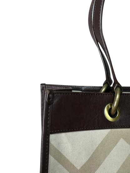 Burberry borsa vintage in tela e pelle