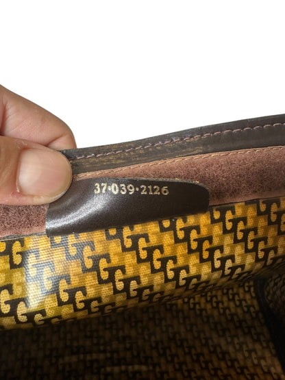 Gucci pochette vintage in pelle scamosciata