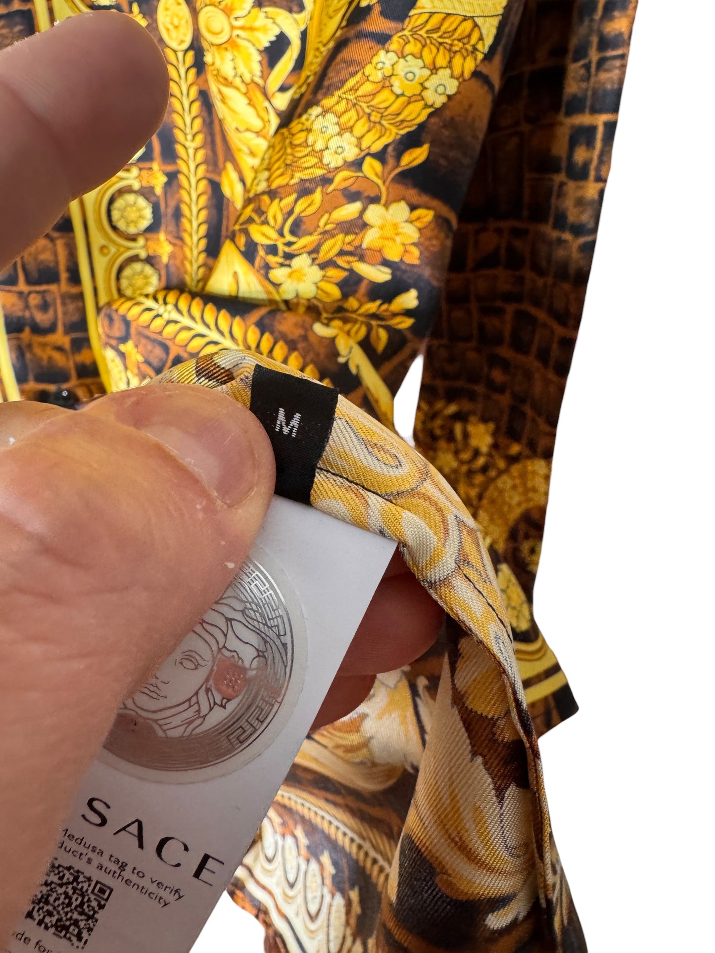 Camicia Versace seta Barocco Made in Italy - TG 48