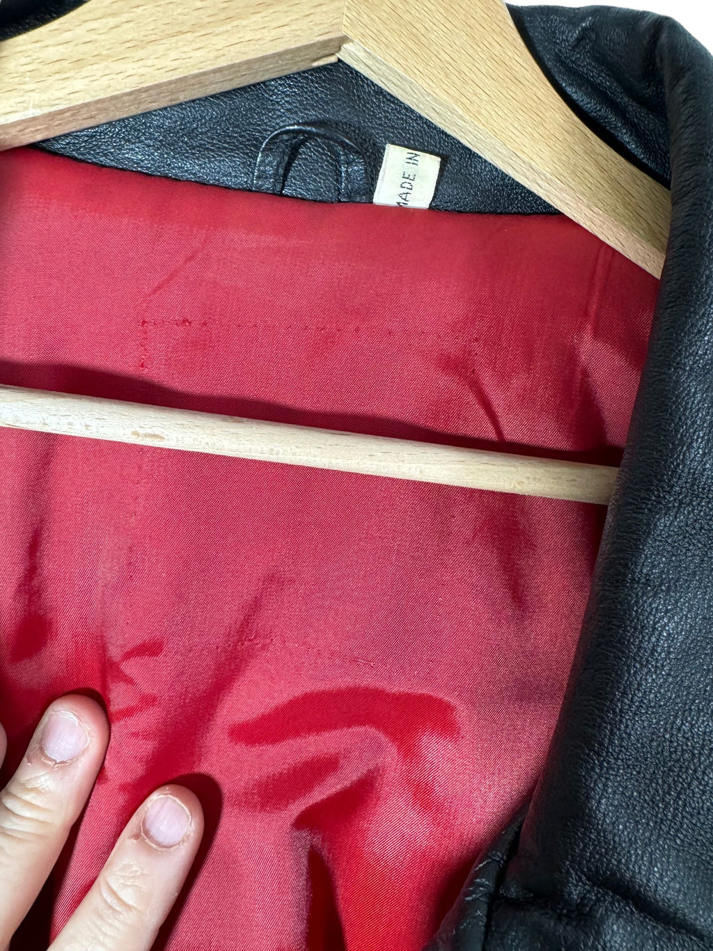 Giacca in pelle vintage Michael Hoban — foto 10