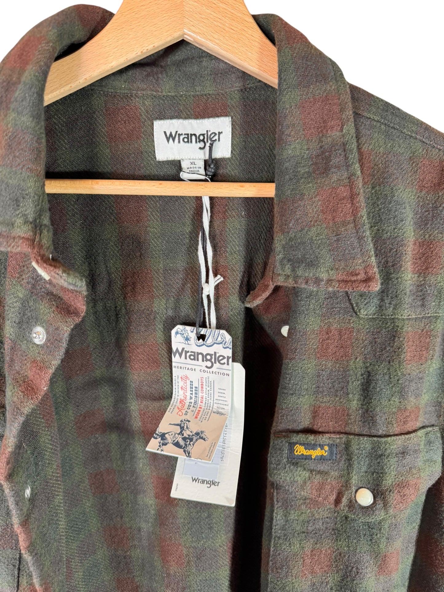 Camicia Wrangler Heritage Collection a quadri flanella taglia XL nuova — foto 2