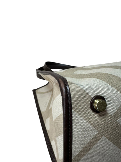 Burberry borsa vintage in tela e pelle