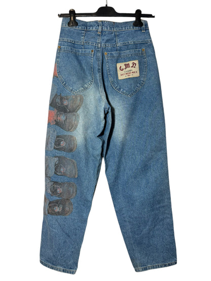 Pantaloni Jeans vintage con stampa (M)