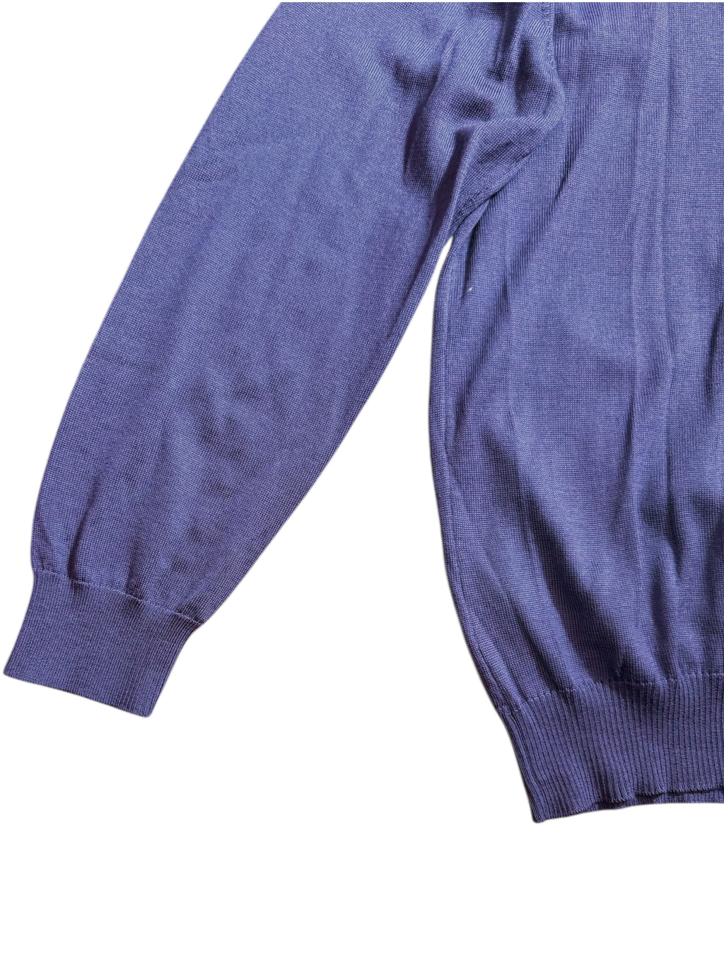 Maglione Aquascutum viola scollo a V taglia XL logo ricamato — foto 3