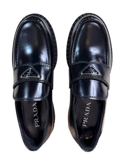 Prada Mocassini in pelle spazzolata nera – 42.5 IT
