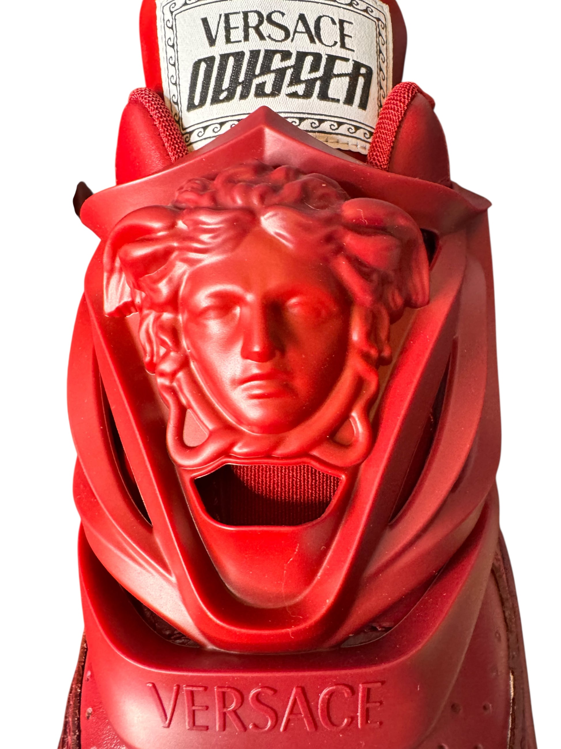 Versace odyssey sneakers rosse pelle medusa platform tg 39 nuove. — foto 4