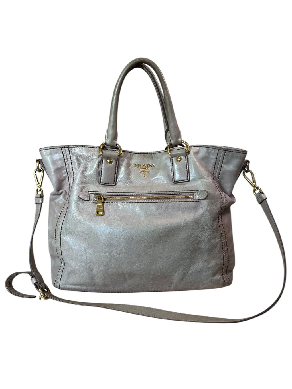 Prada borsa shopper in pelle