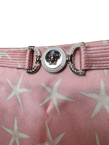 Gonna Versace in seta rosa con stampa stelle marine – TG 38 IT