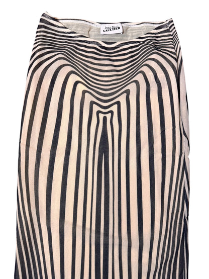 Jean Paul Gaultier gonna lunga optical mesh nuova - taglia M