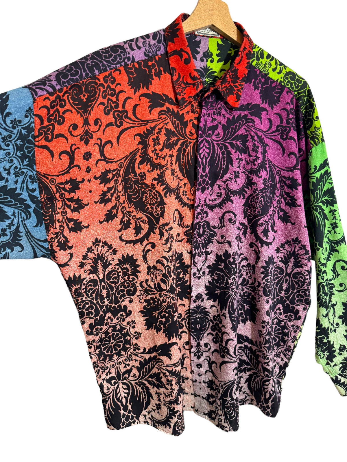 Gianni versace camicia vintage anni 90s con stampa multicolore — foto 4