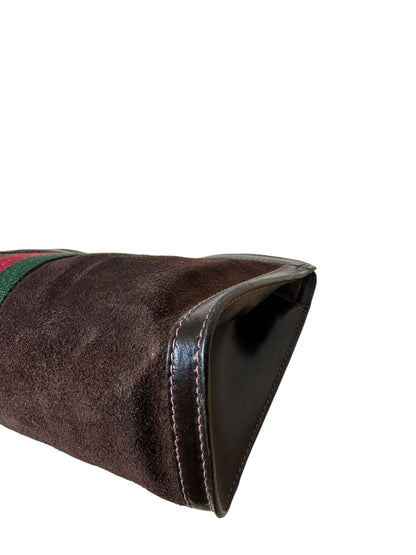 Gucci pochette vintage in pelle scamosciata