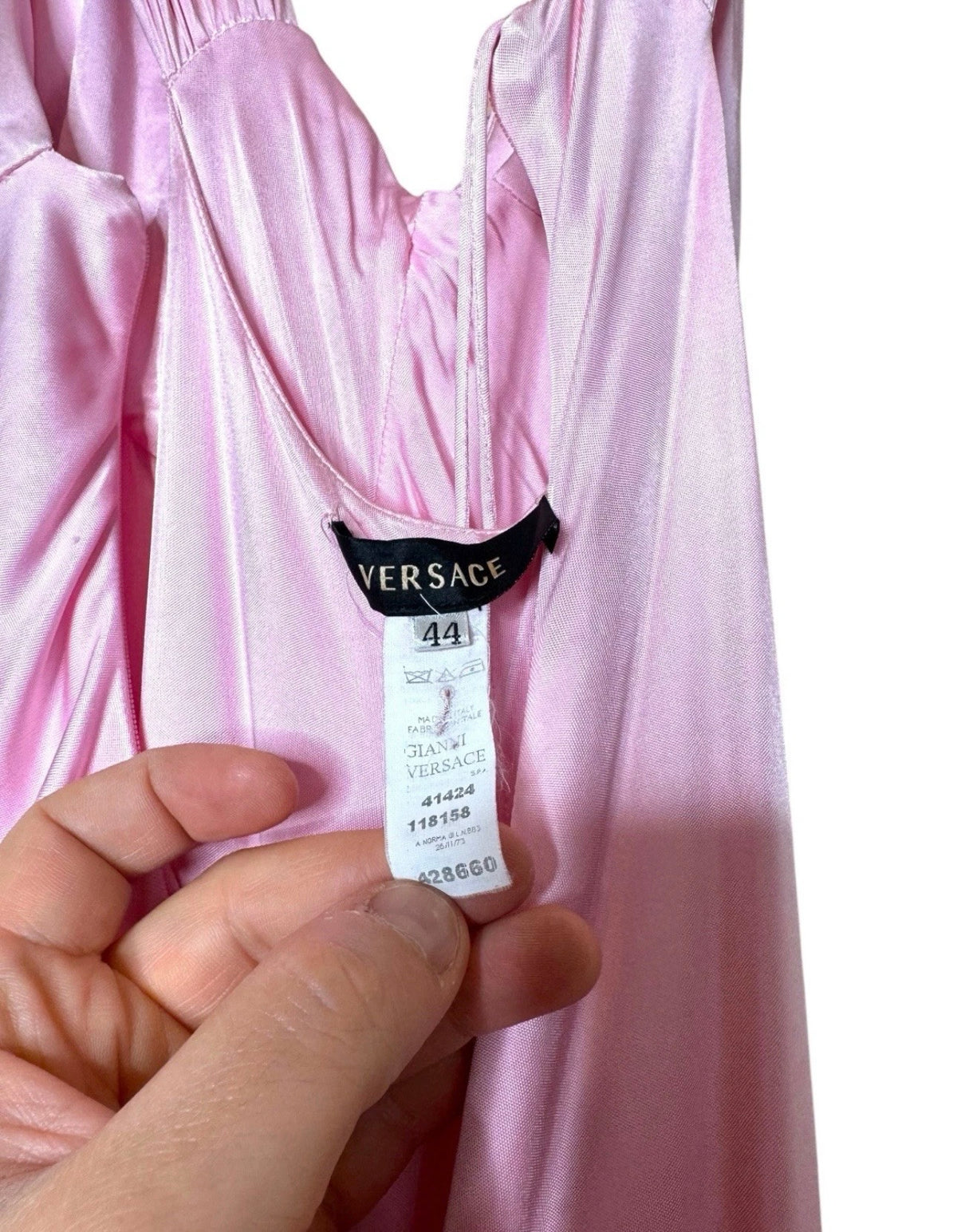 Versace SS2006 Abito Rosa Indossato da Madonna - Raro, Iconico, Taglia 44. — foto 9