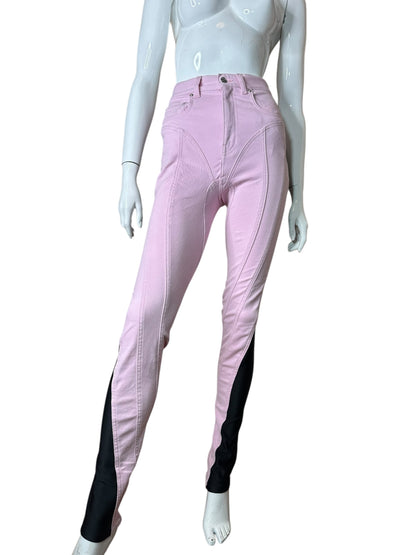 Mugler jeans con inserti (XS)
