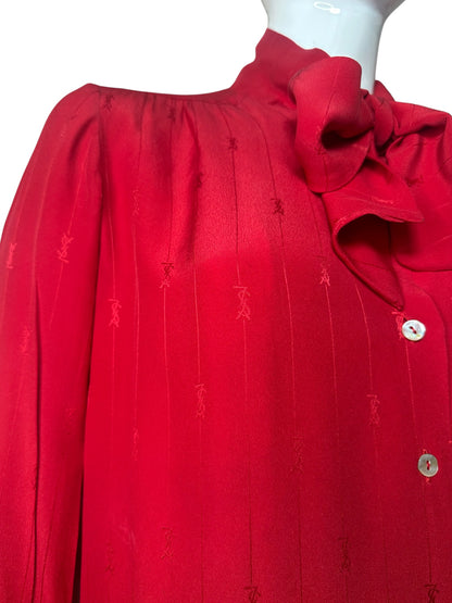 Yves Saint Laurent camicia vintage in seta (M)