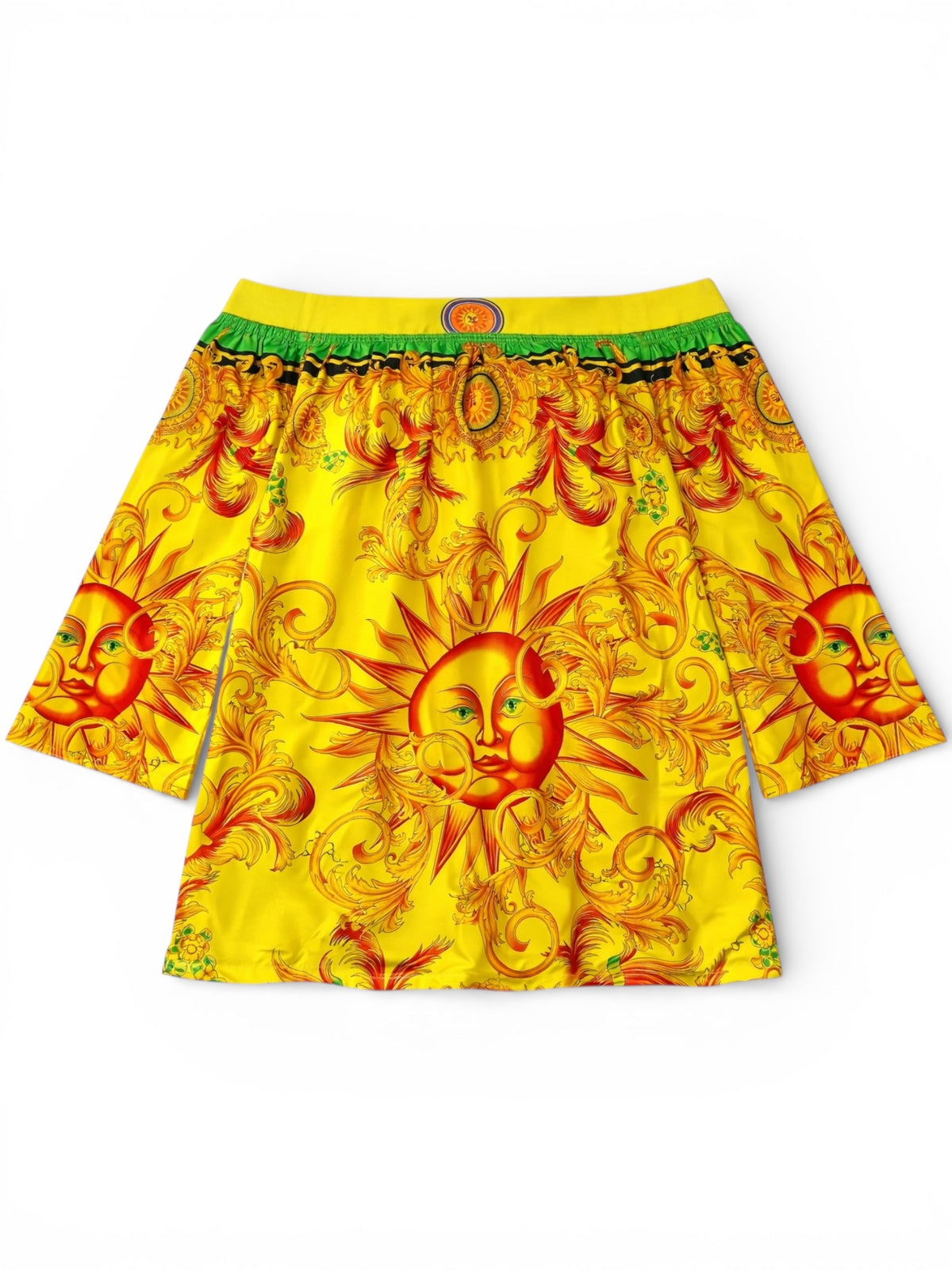 Abito Gianni Versace vintage seta Sole Barocco giallo - TG 40- NWT — foto 5