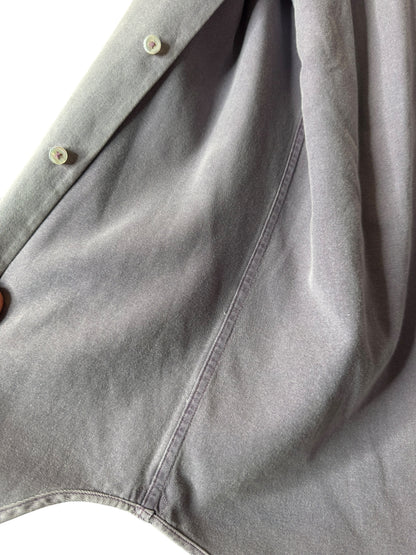 Loro Piana Camicia Uomo Cotone Soft Grigio L/XL – Bottoni Madreperla