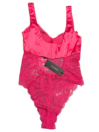 Versace Body Lingerie Pizzo Greca Fucsia Nuovo Con Etichette Made In Italy — foto 6