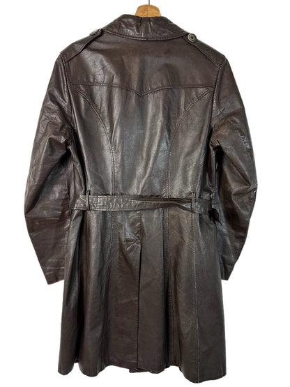 Trench vintage in pelle (L)