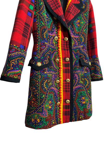 Versus Gianni Versace - Cappotto Vintage Tartan e Paisley (42)