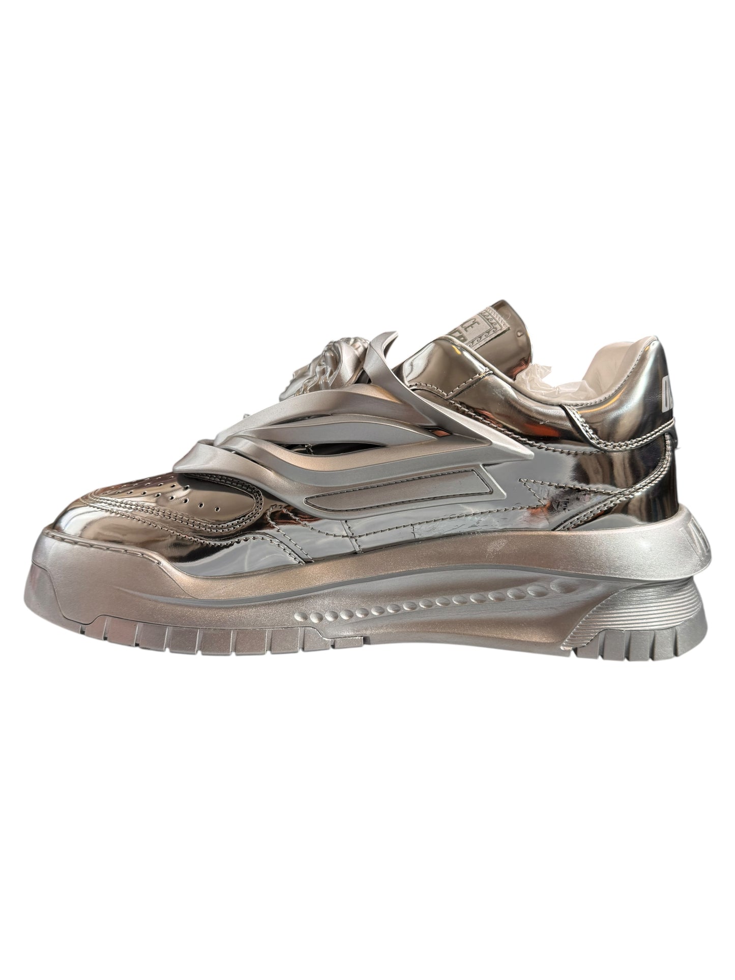 Versace Odissea Sneakers Argento Laminato Medusa - taglia 44 - *difetto