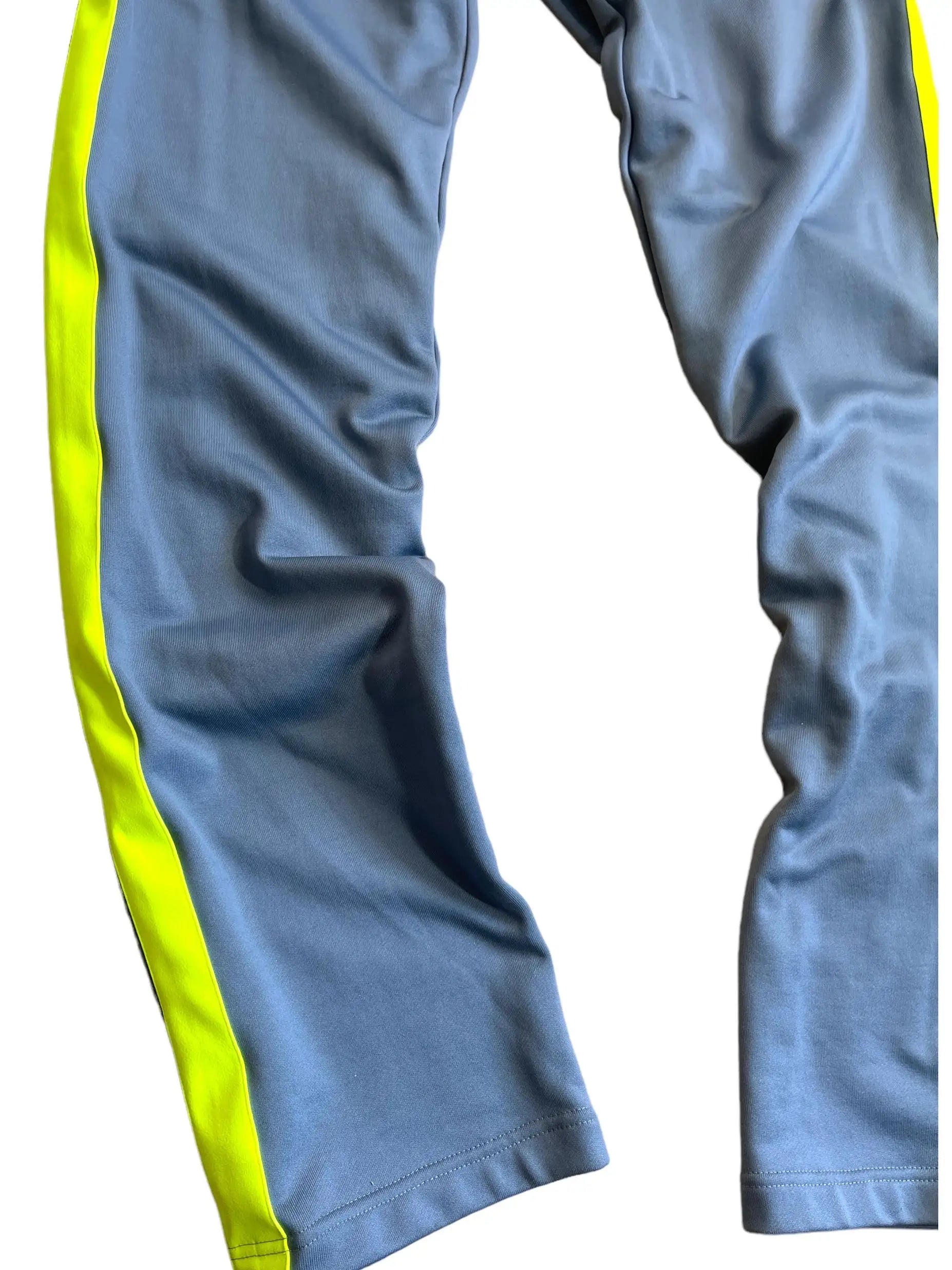 Balenciaga pantaloni tuta grigi con bande gialle logo ricamato taglia 46 — foto 6