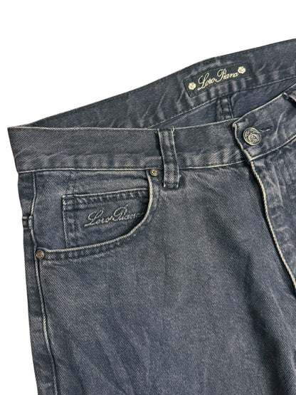 Jeans Loro Piana nero denim 100% cotone W30 L32 — foto 2