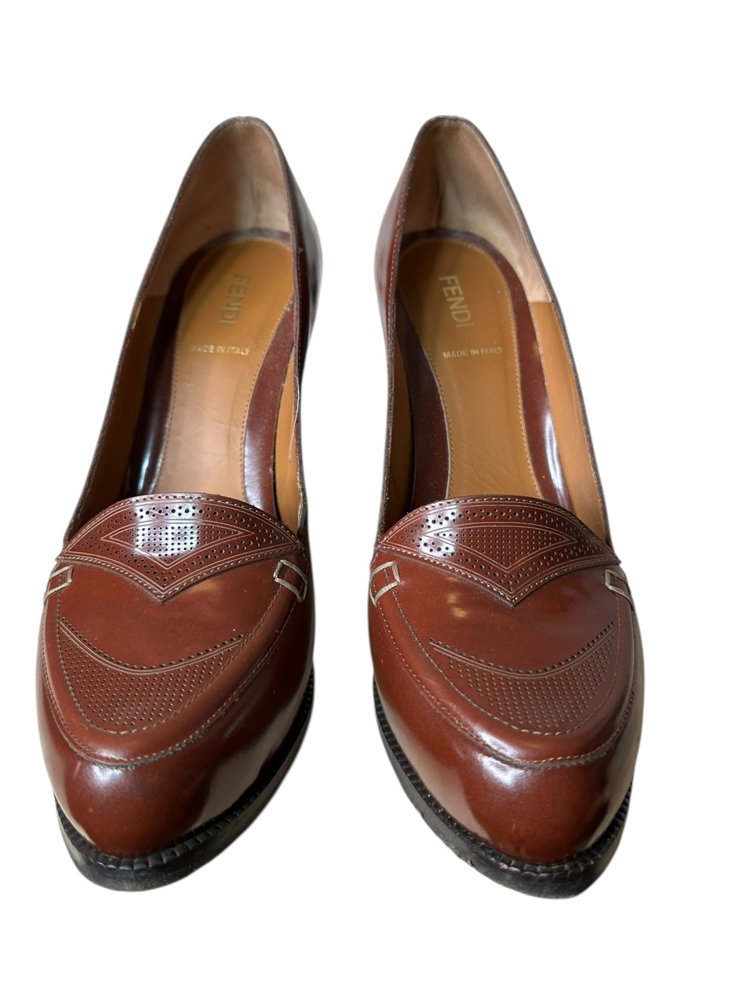 Fendi decolletè vintage in pelle (38)