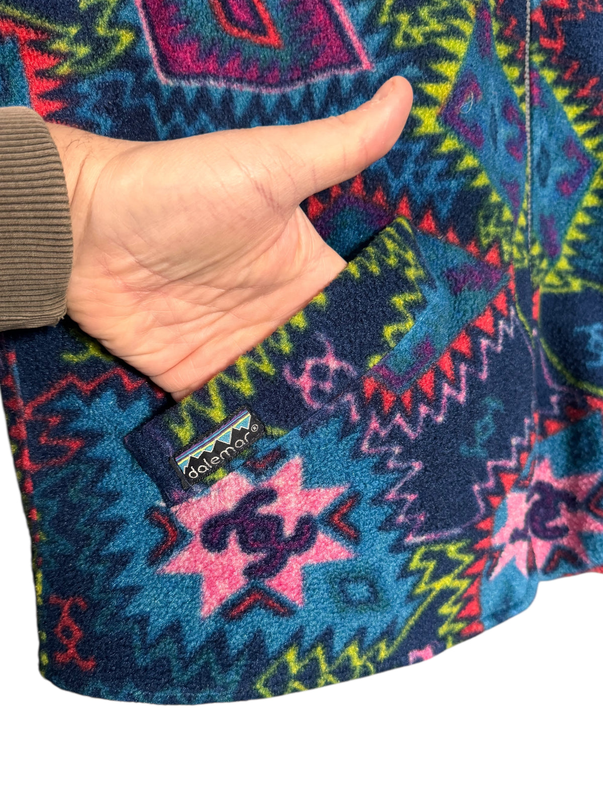 Gilet pile vintage multicolor — foto 3