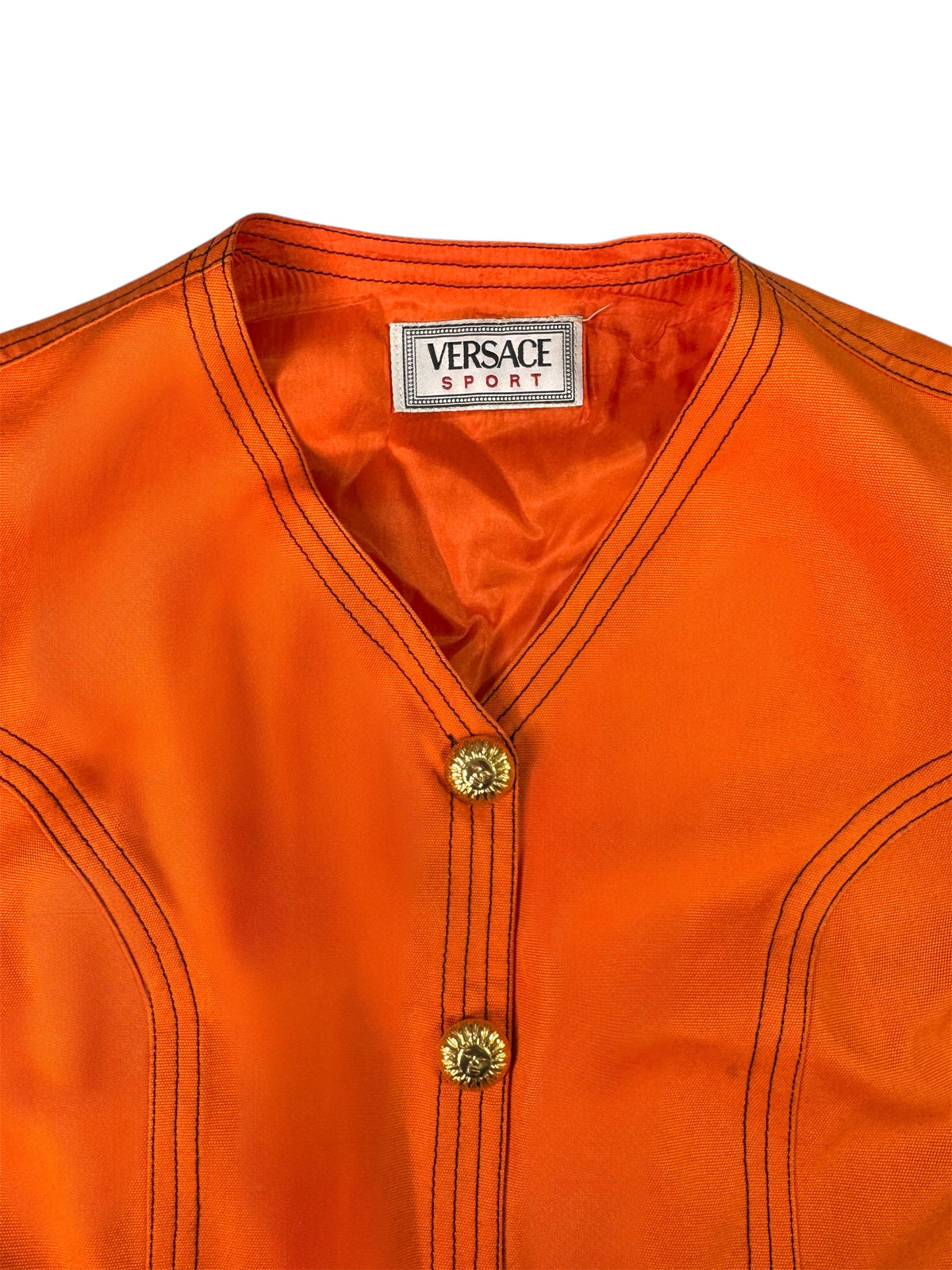 Gilet Versace Sport vintage in cotone bottoni gioiello — foto 3