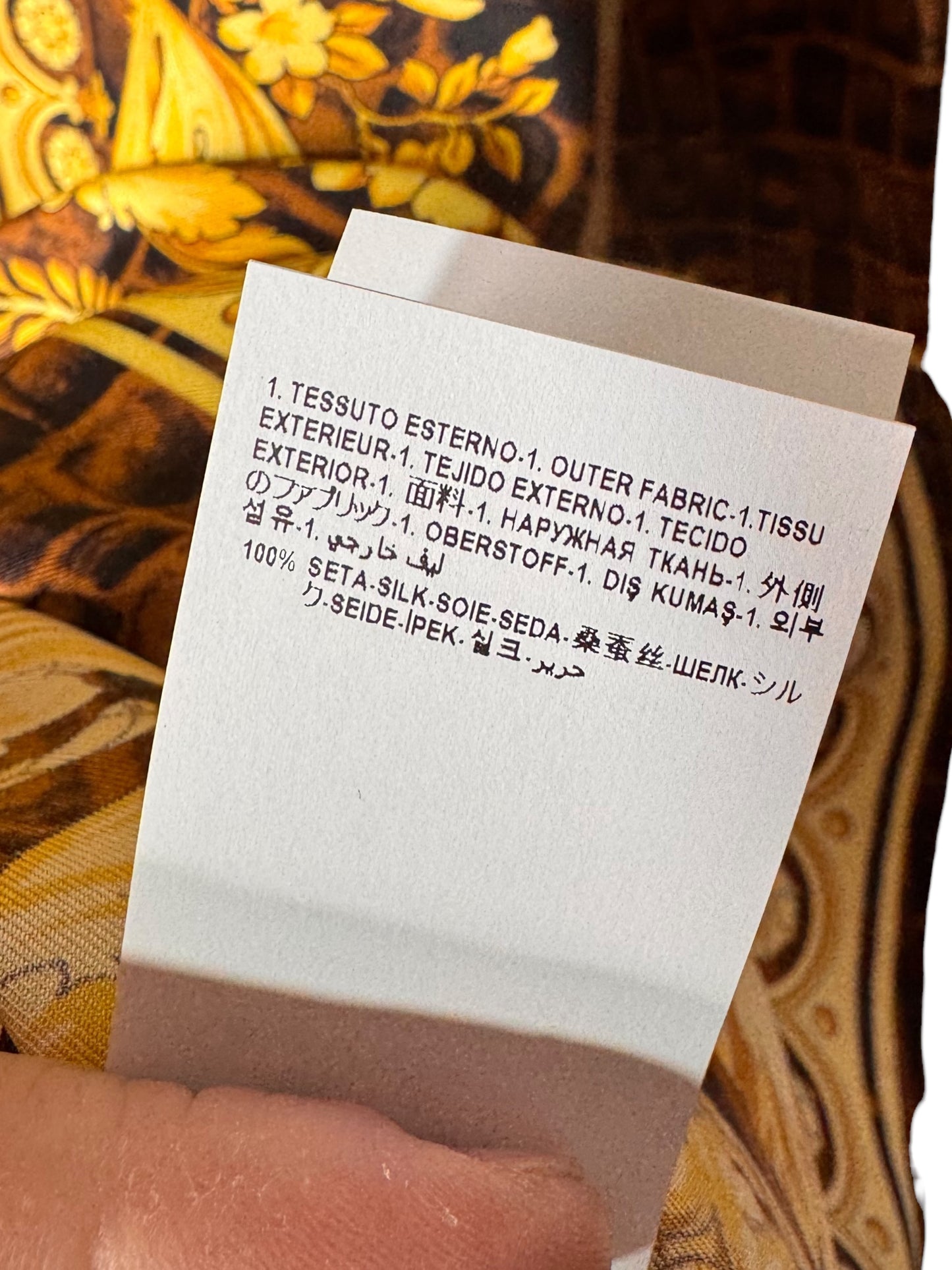 Camicia Versace seta Barocco Made in Italy - TG 48