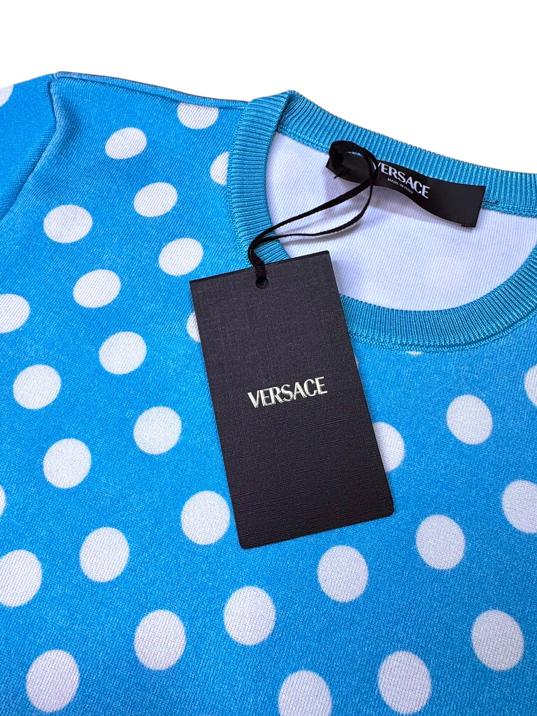 Maglia Versace Pois Medusa Barocco Seta Made in Italy Taglia 36 — foto 5