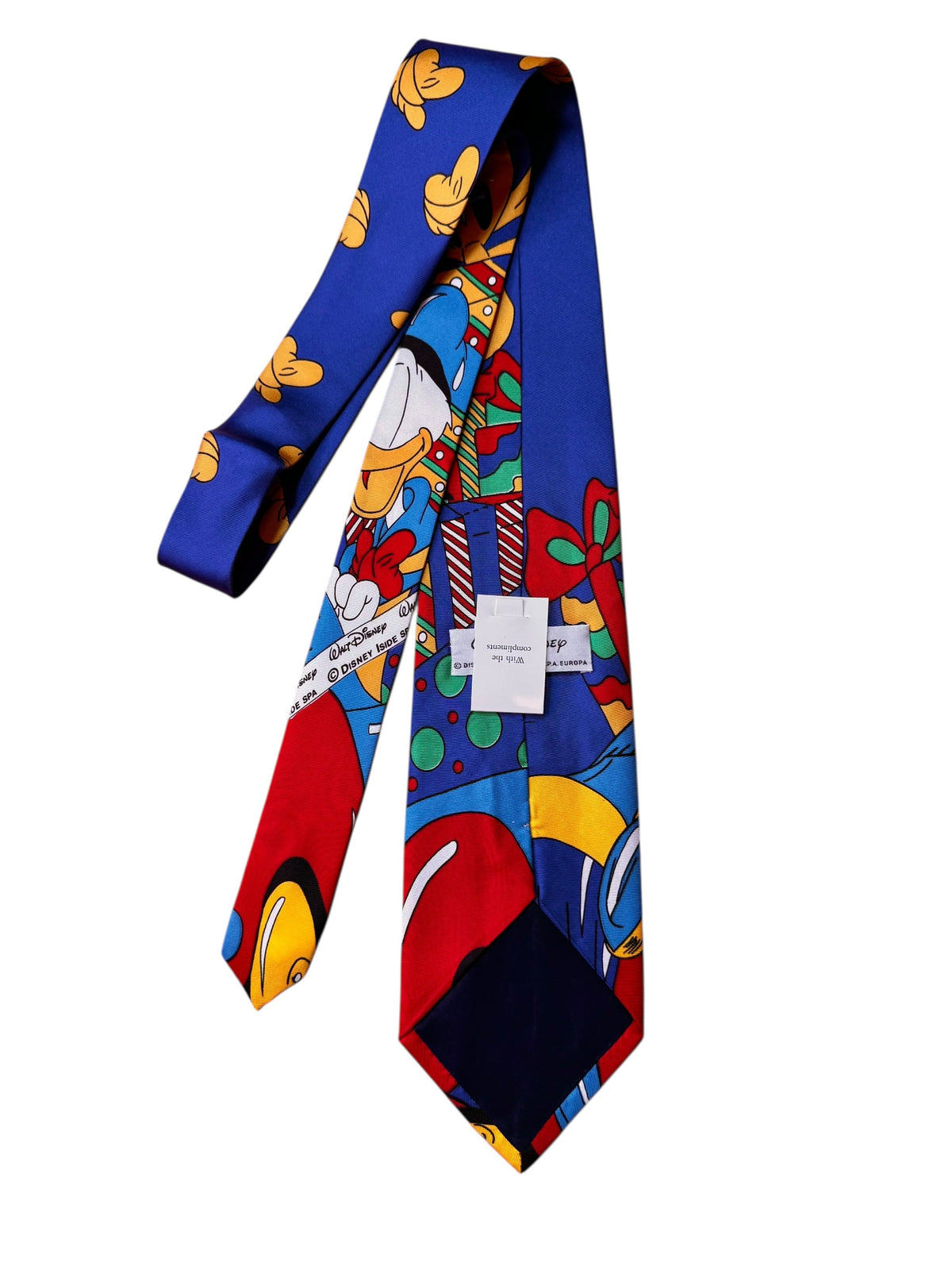 Cravatta Walt Disney Donald Duck vintage Iside S.p.A. Europa seta — foto 2