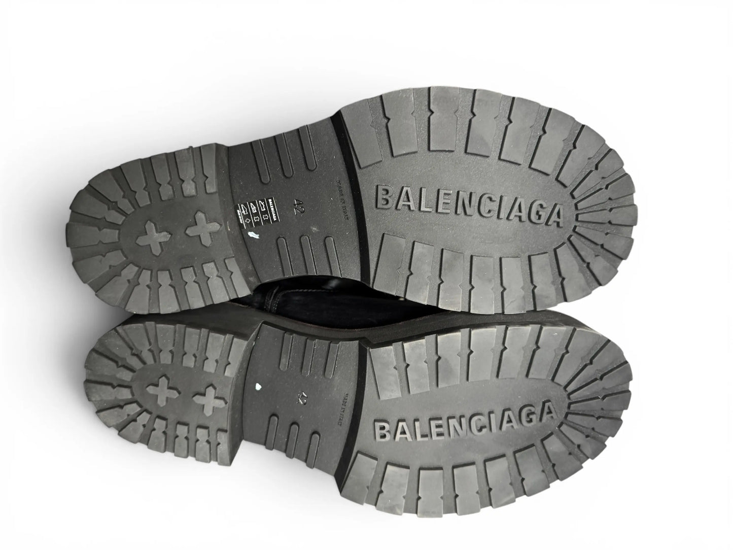 Balenciaga Venom Boot biker pelle nera distressed - taglia 42
