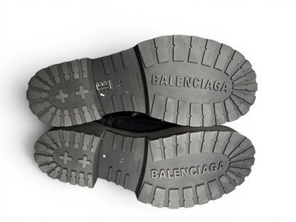 Balenciaga Venom Boot biker pelle nera distressed - taglia 42