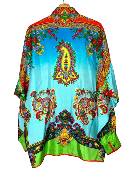 Gianni Versace linea Istante camicia vintage in seta (XL)