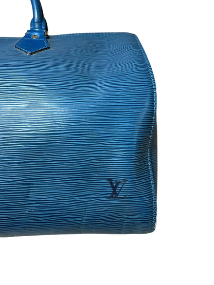 Louis Vuitton borsa speedy in pelle epi blu