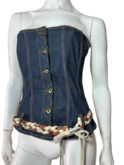 D&G bustier vintage in denim (M)