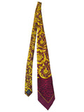Cravatta vintage V2 by Versace barocca leopardata seta 100% Made in Italy