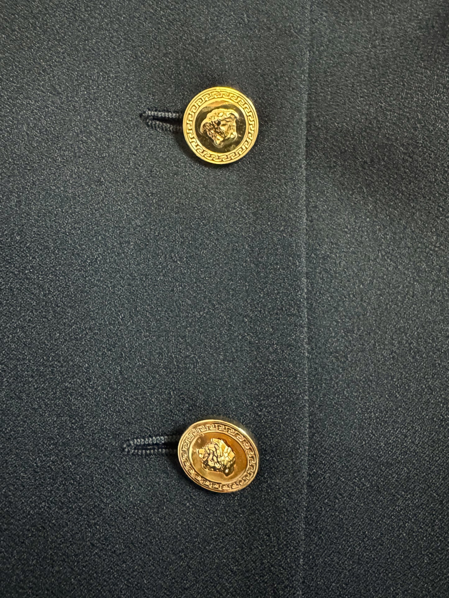 Gonna Versace Nera con Bottoni Oro – Taglia 42 – Made in Italy