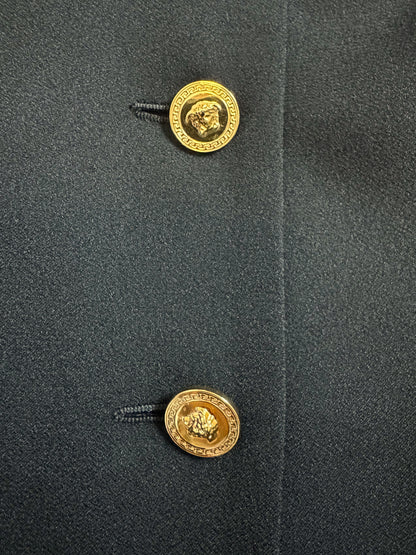 Gonna Versace Nera con Bottoni Oro – Taglia 42 – Made in Italy