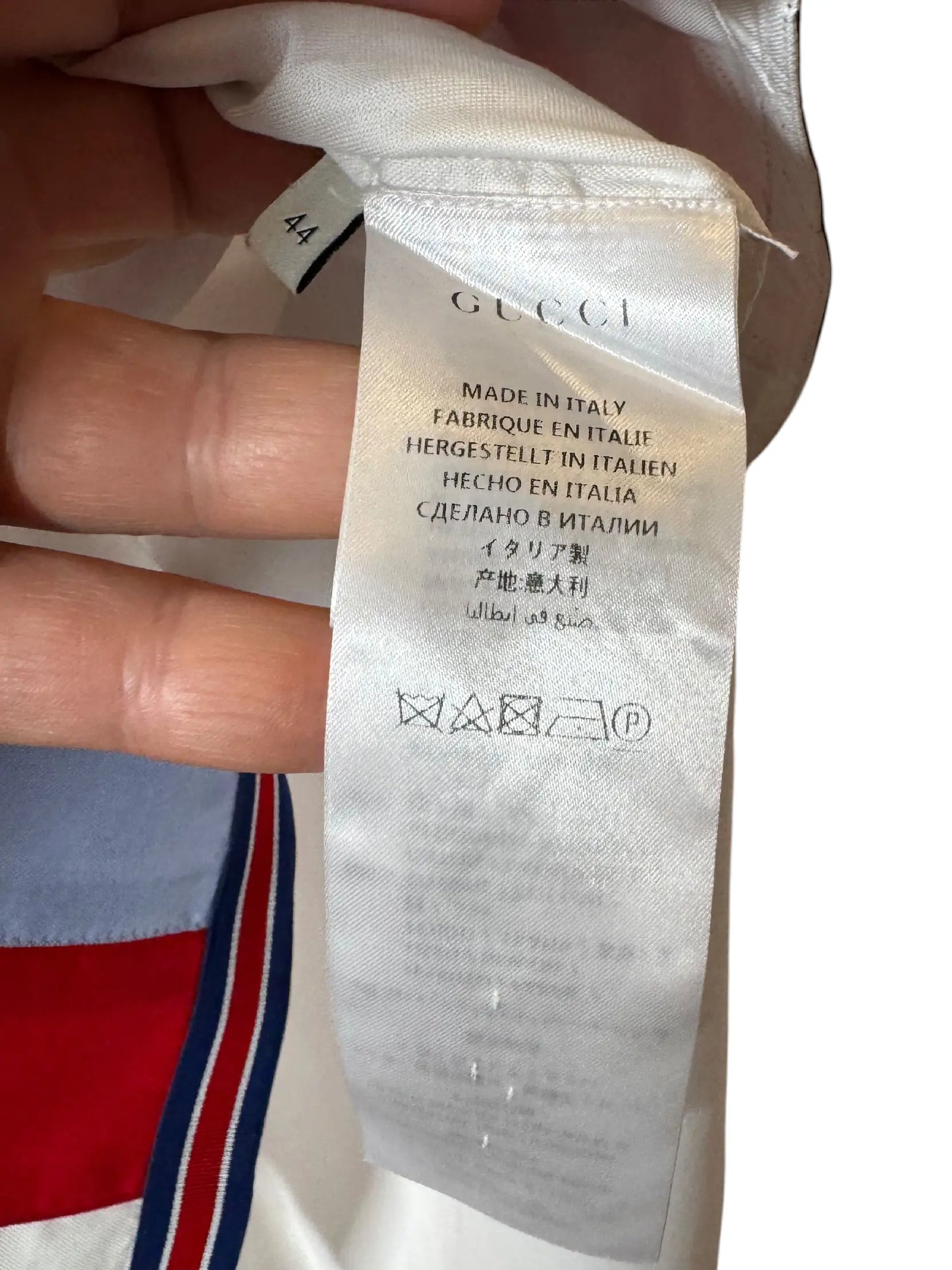 Gucci camicia bowling ricami squalo cotone Made in Italy - taglia 44