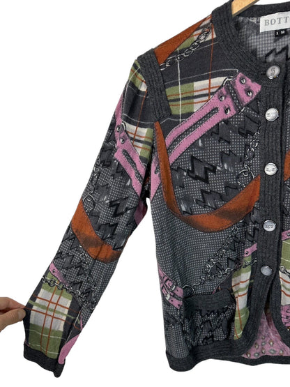 Cardigan vintage stampato (L)